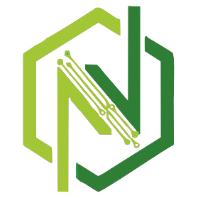 NISUTECH Solution Hexagonal Circuit Emblem